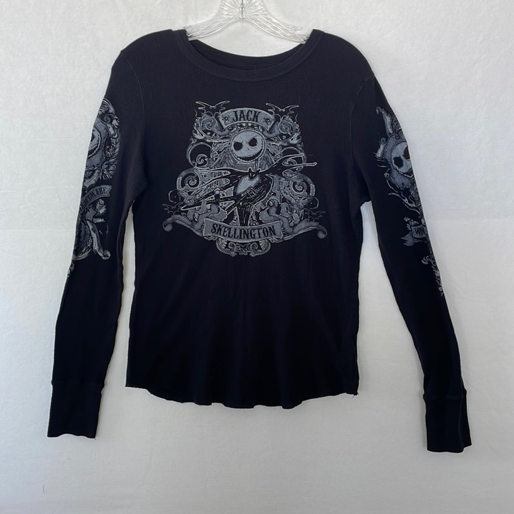 DISNEYPARKS Jack Skellington Nightmare Before Christmas waffle knit top. Size XL